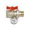 Ball Valve 1" Male/Female with Temperature Gauge